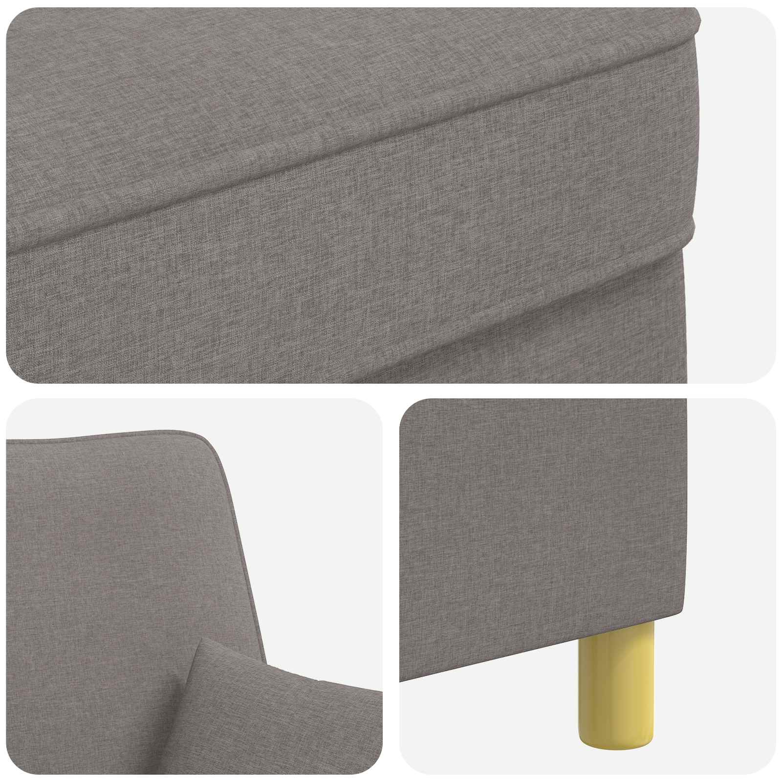 Fauteuil met kussens Taupe Stof