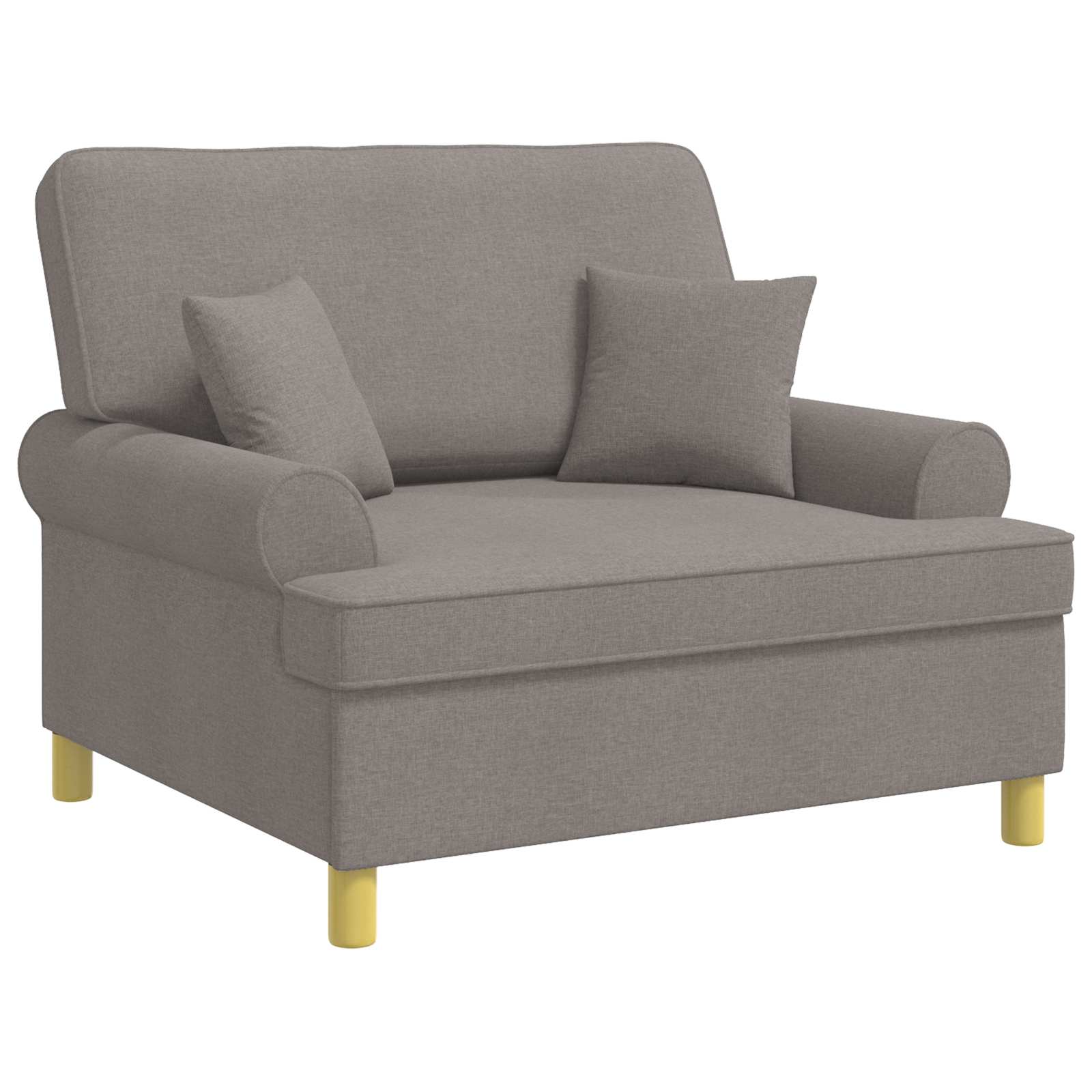 Fauteuil met kussens Taupe Stof