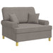Fauteuil met kussens Taupe Stof
