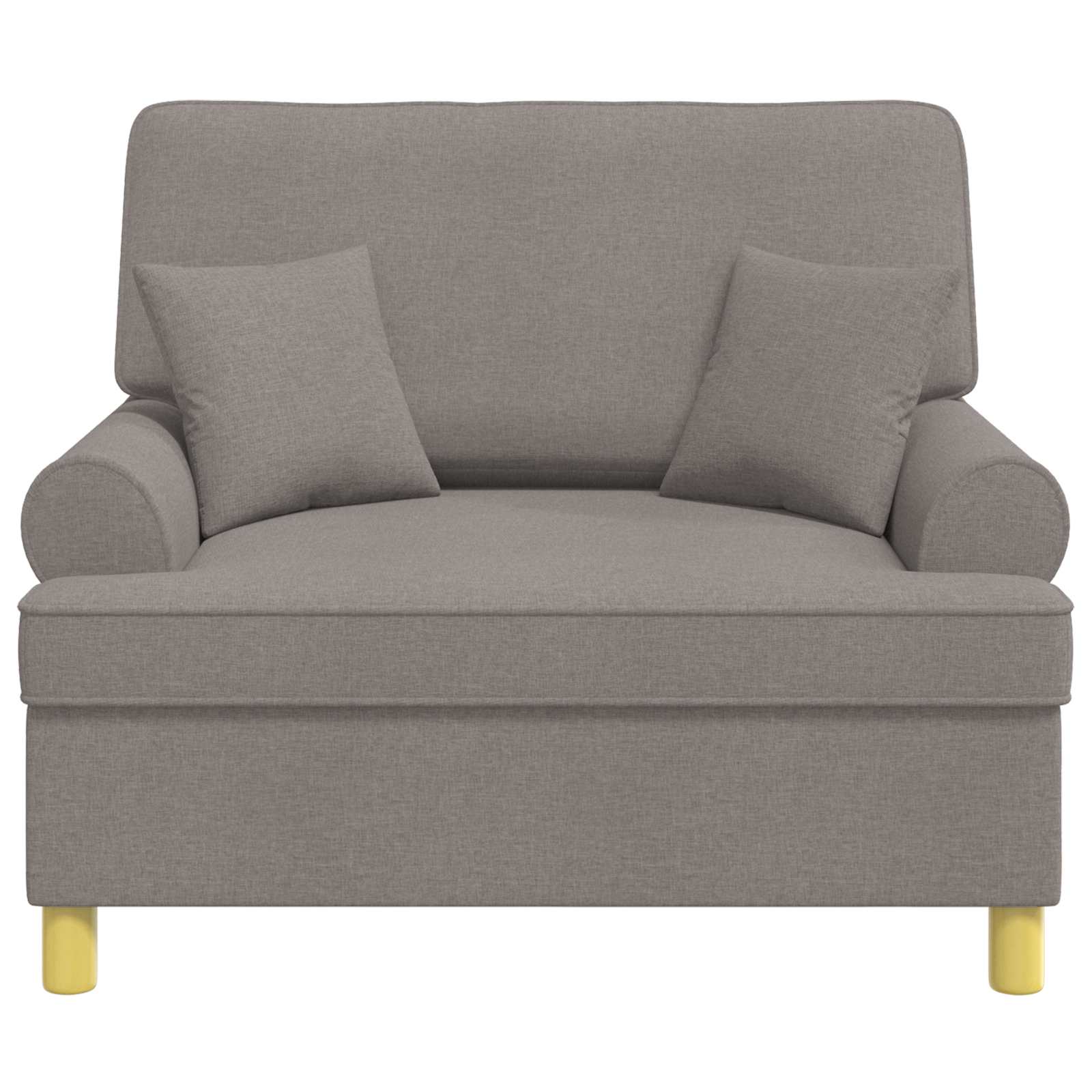 Fauteuil met kussens Taupe Stof