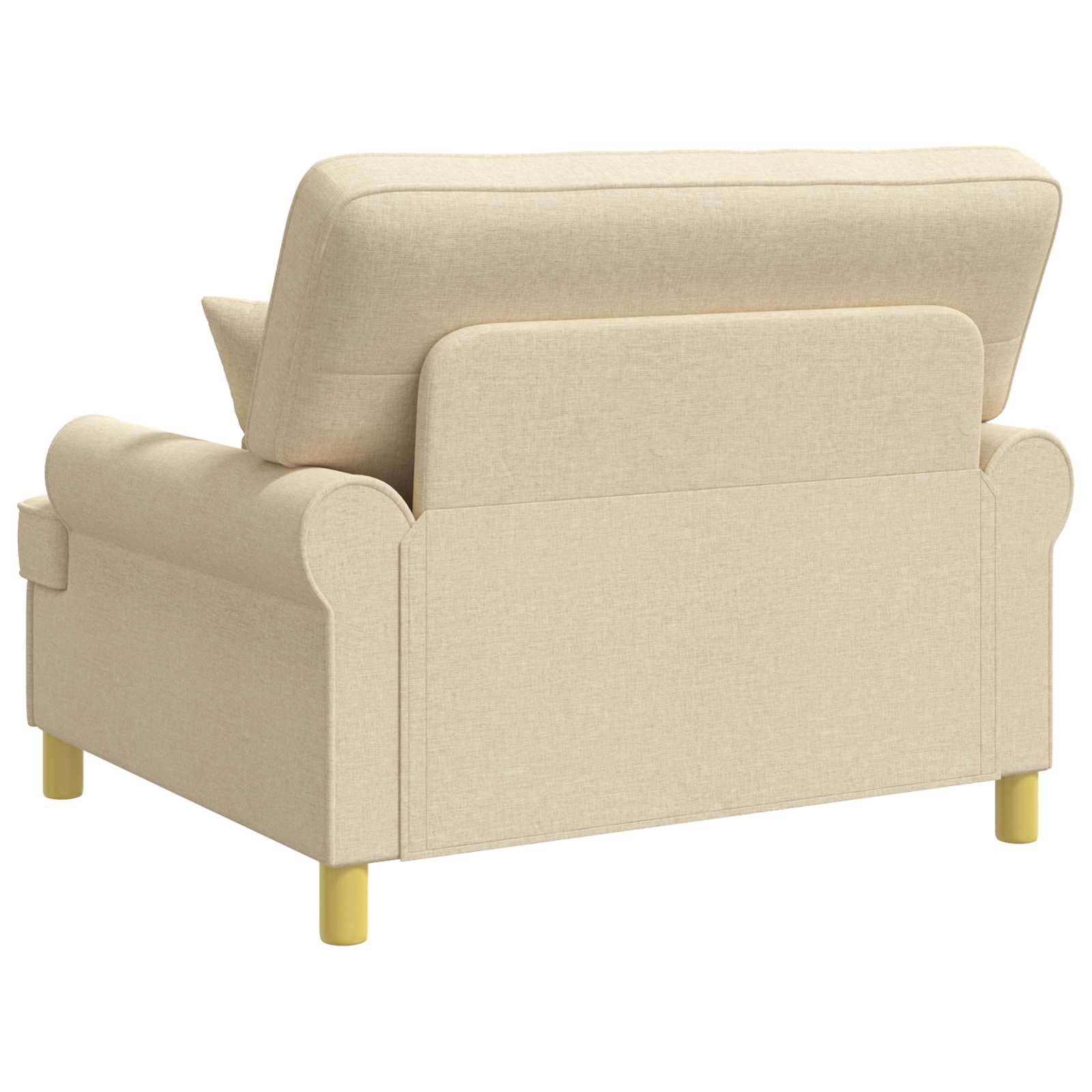 Fauteuil met kussens Crèmekleurig Stof