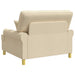 Fauteuil met kussens Crèmekleurig Stof