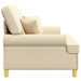Fauteuil met kussens Crèmekleurig Stof