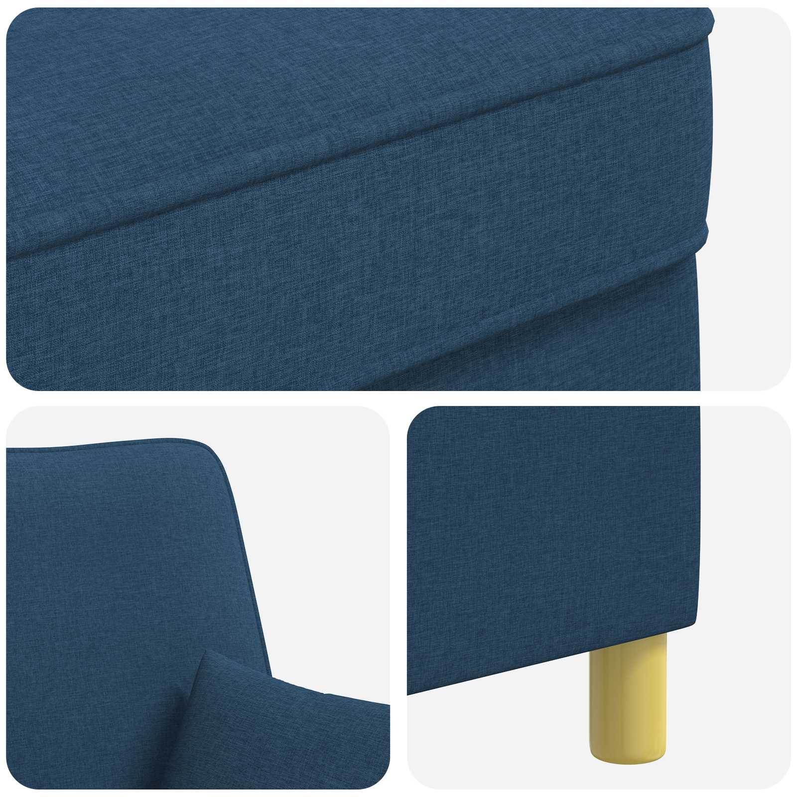 Fauteuil met kussens Blauw Stof