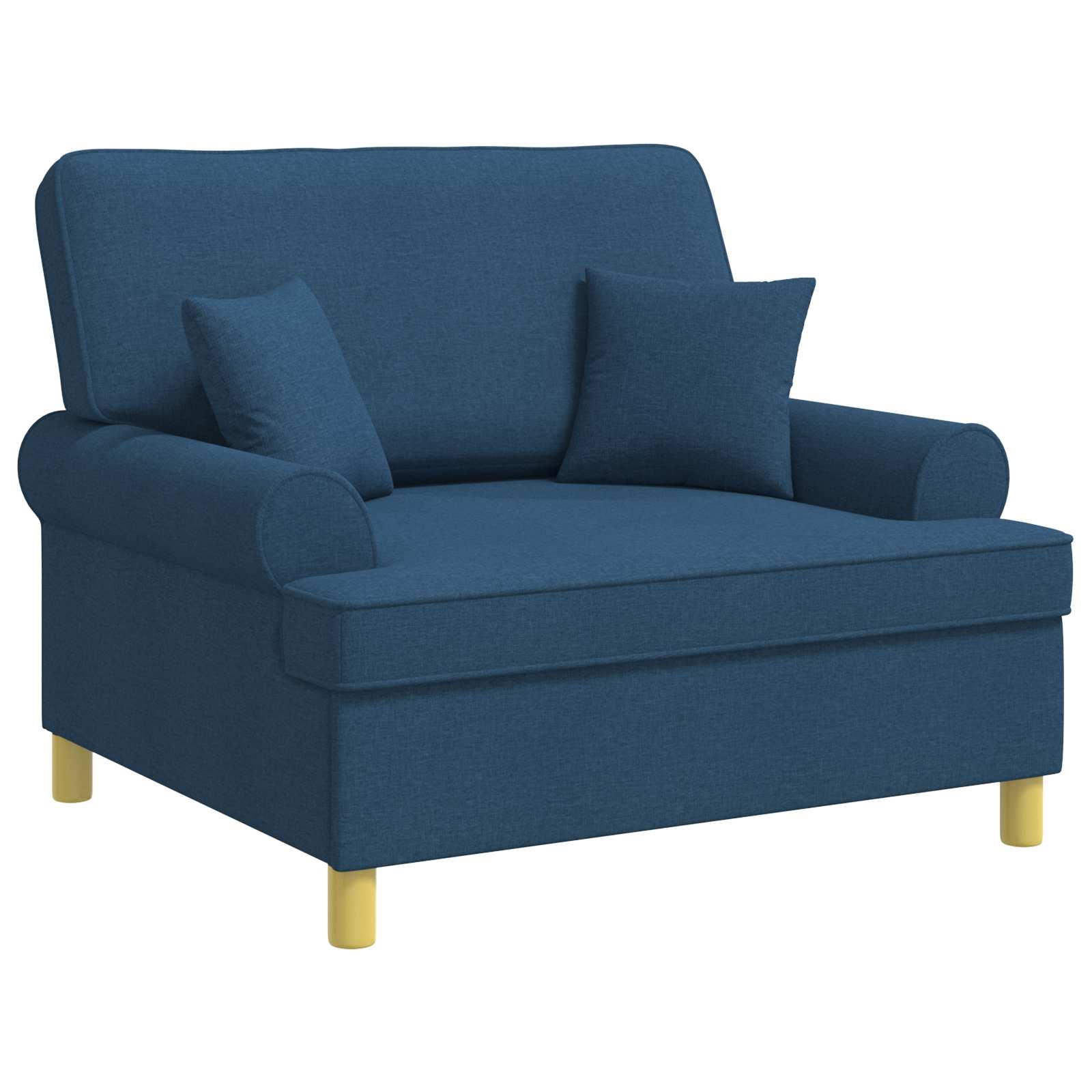 Fauteuil met kussens Blauw Stof