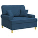 Fauteuil met kussens Blauw Stof