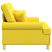Fauteuil met kussens Lichtgeel Stof