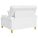 XXL fauteuil met kussens Wit Stof