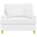 XXL fauteuil met kussens Wit Stof