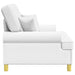 XXL fauteuil met kussens Wit Stof