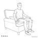 XXL fauteuil met kussens Wit Stof