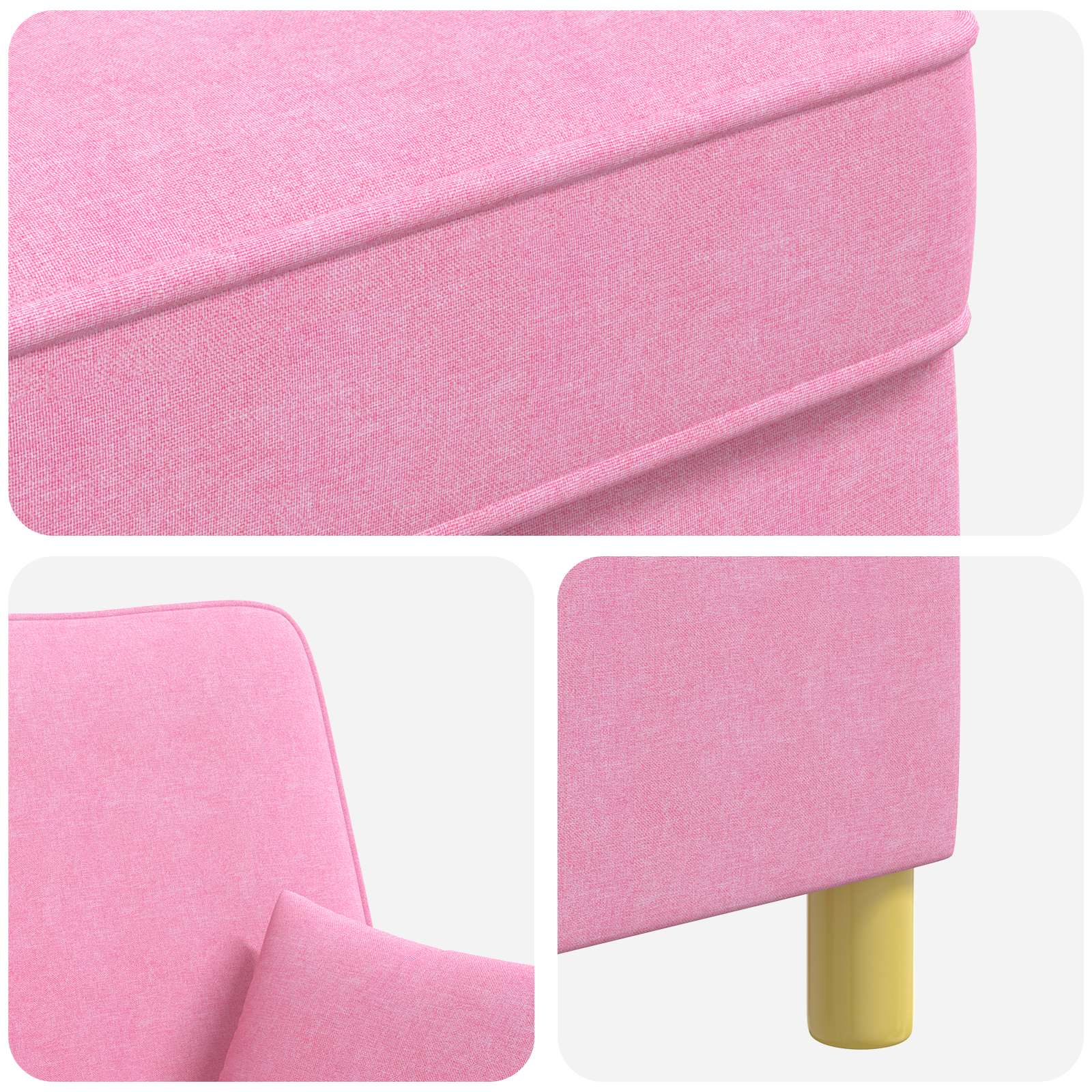 Fauteuil met kussens Roze Stof