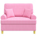 Fauteuil met kussens Roze Stof