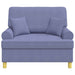 XXL fauteuil met kussens Jeans Blauw Stof