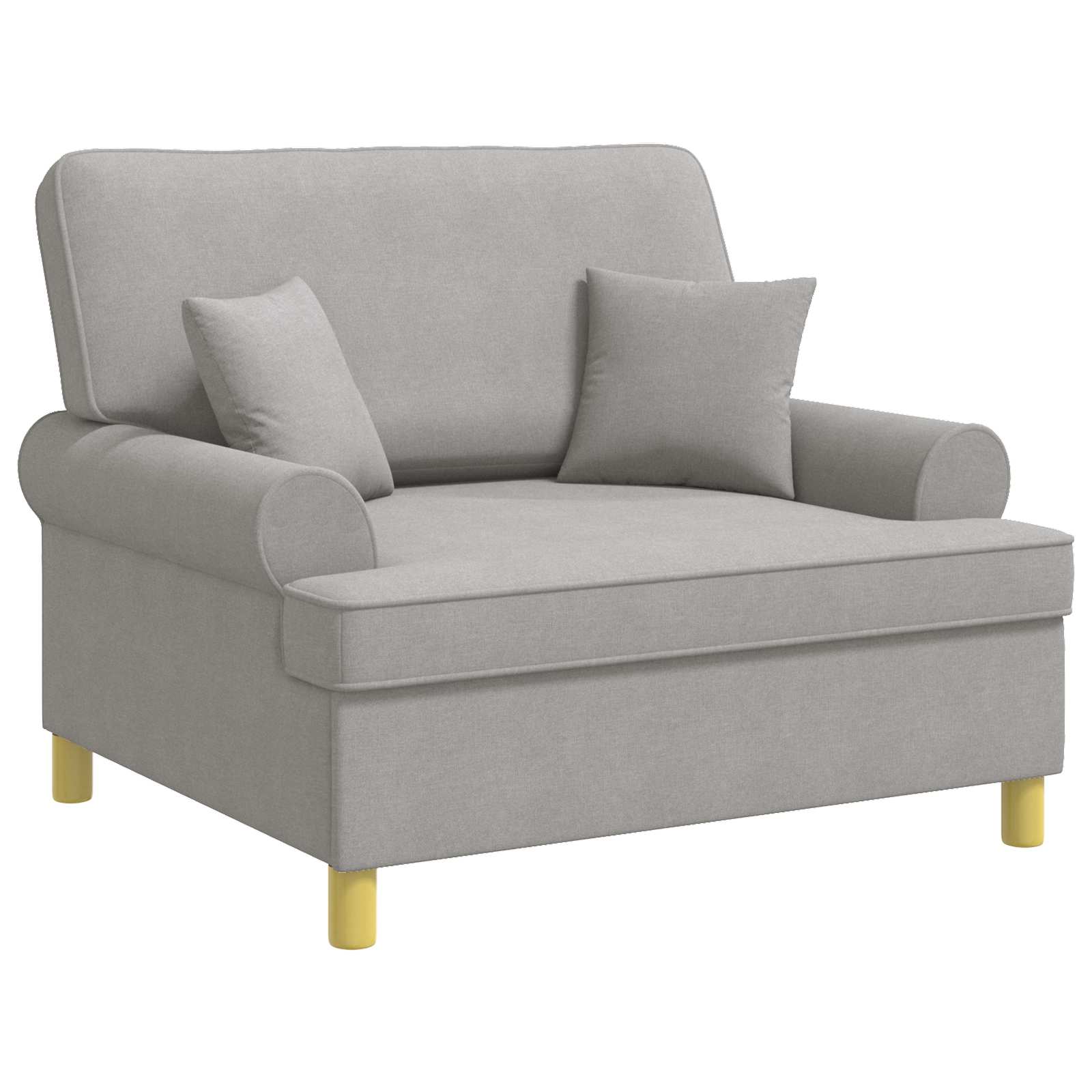 XXL fauteuil met kussens Wolkengrijs Stof