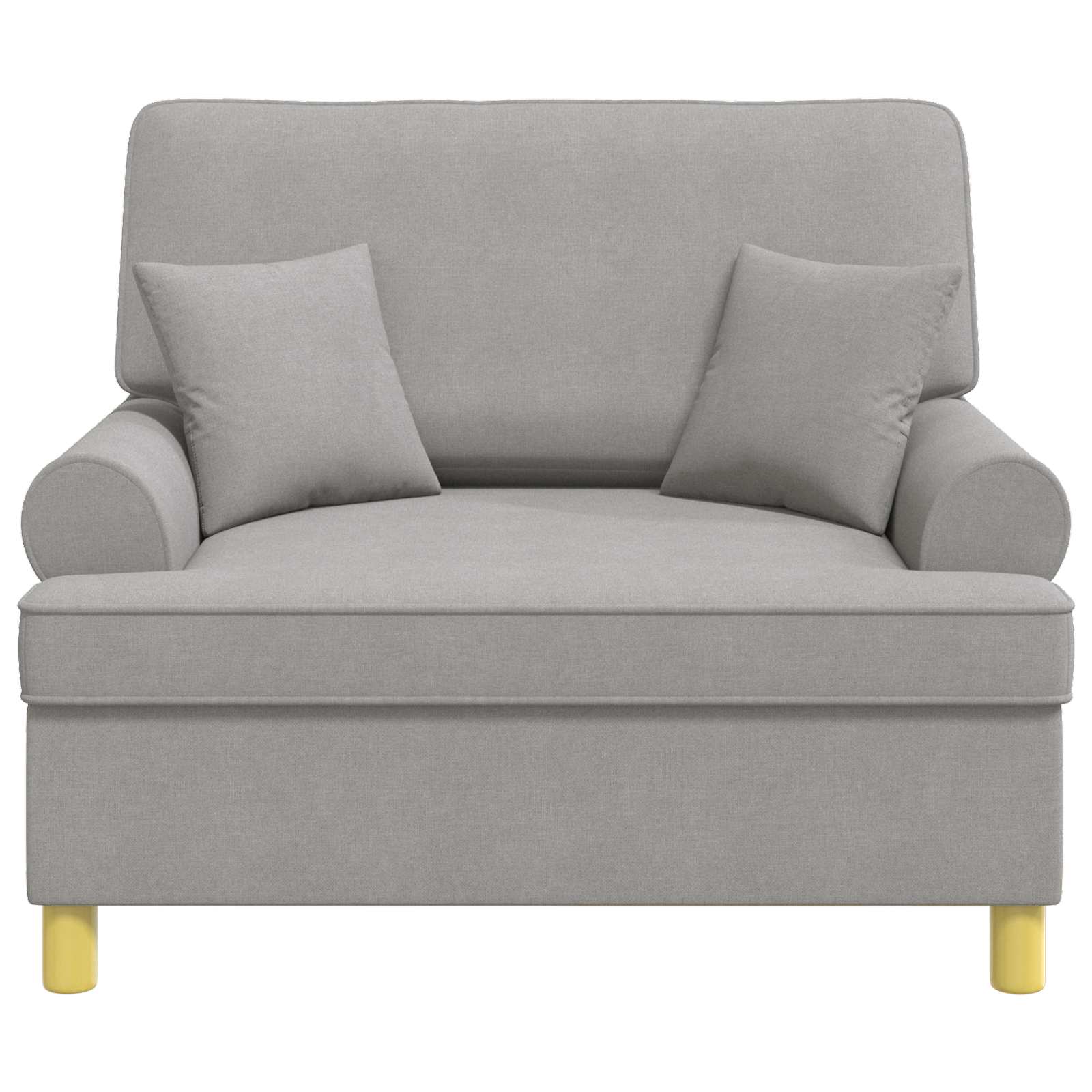 XXL fauteuil met kussens Wolkengrijs Stof