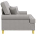 XXL fauteuil met kussens Wolkengrijs Stof