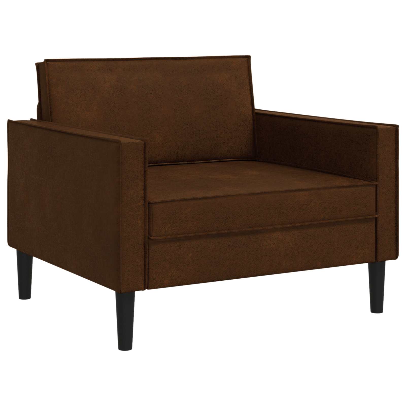 XL fauteuil Bruin Nep Suede Leer
