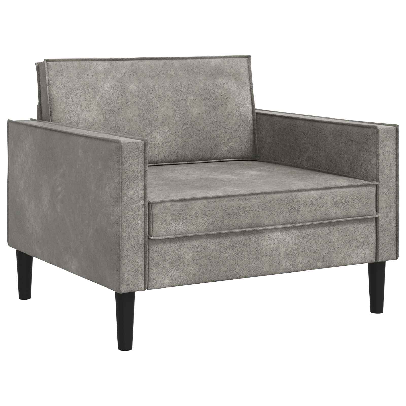 XL fauteuil Lichtgrijs Nep Suede Leer