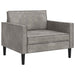 XL fauteuil Lichtgrijs Nep Suede Leer