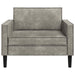 XL fauteuil Lichtgrijs Nep Suede Leer