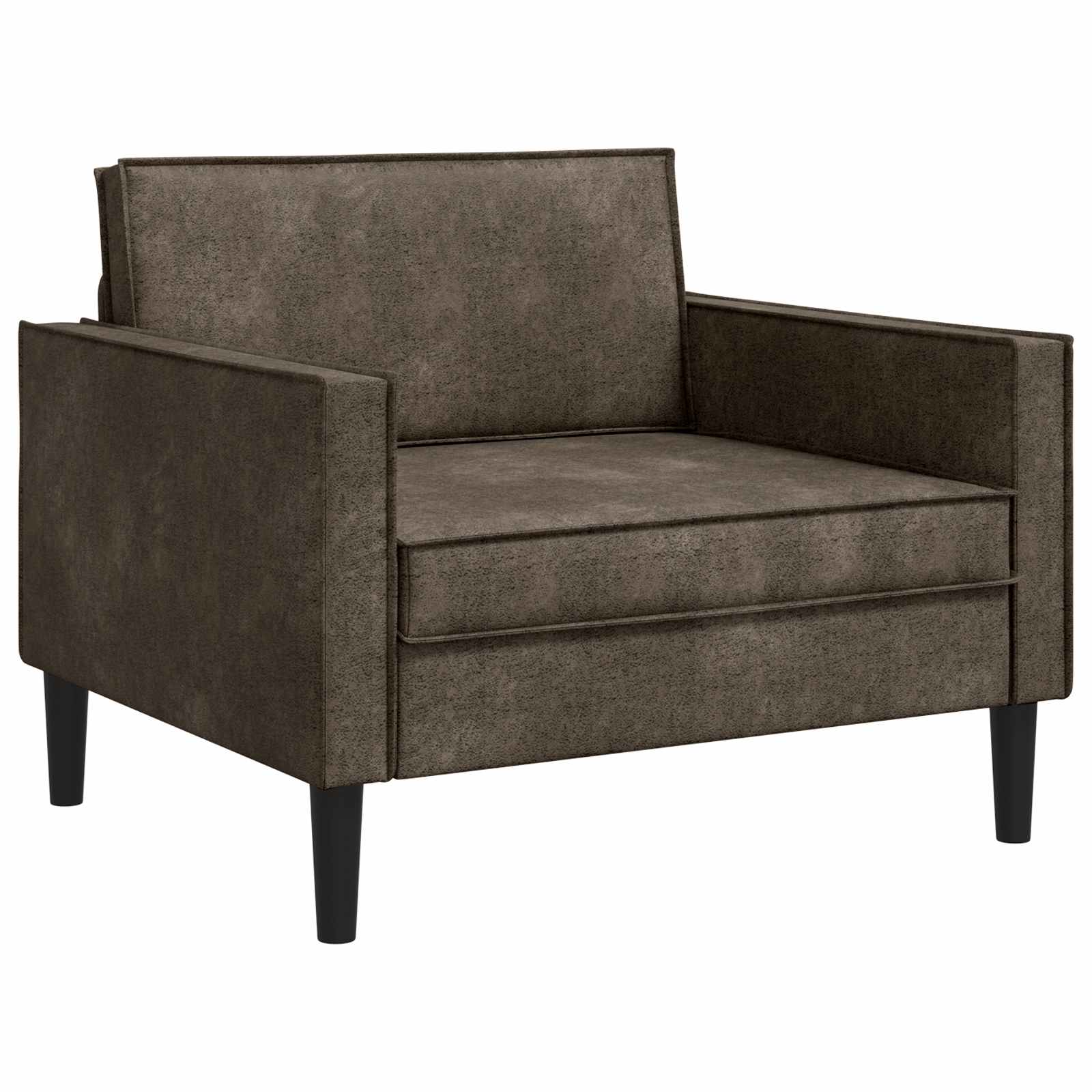 XL fauteuil Donkergrijs Nep Suede Leer