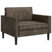 XL fauteuil Donkergrijs Nep Suede Leer
