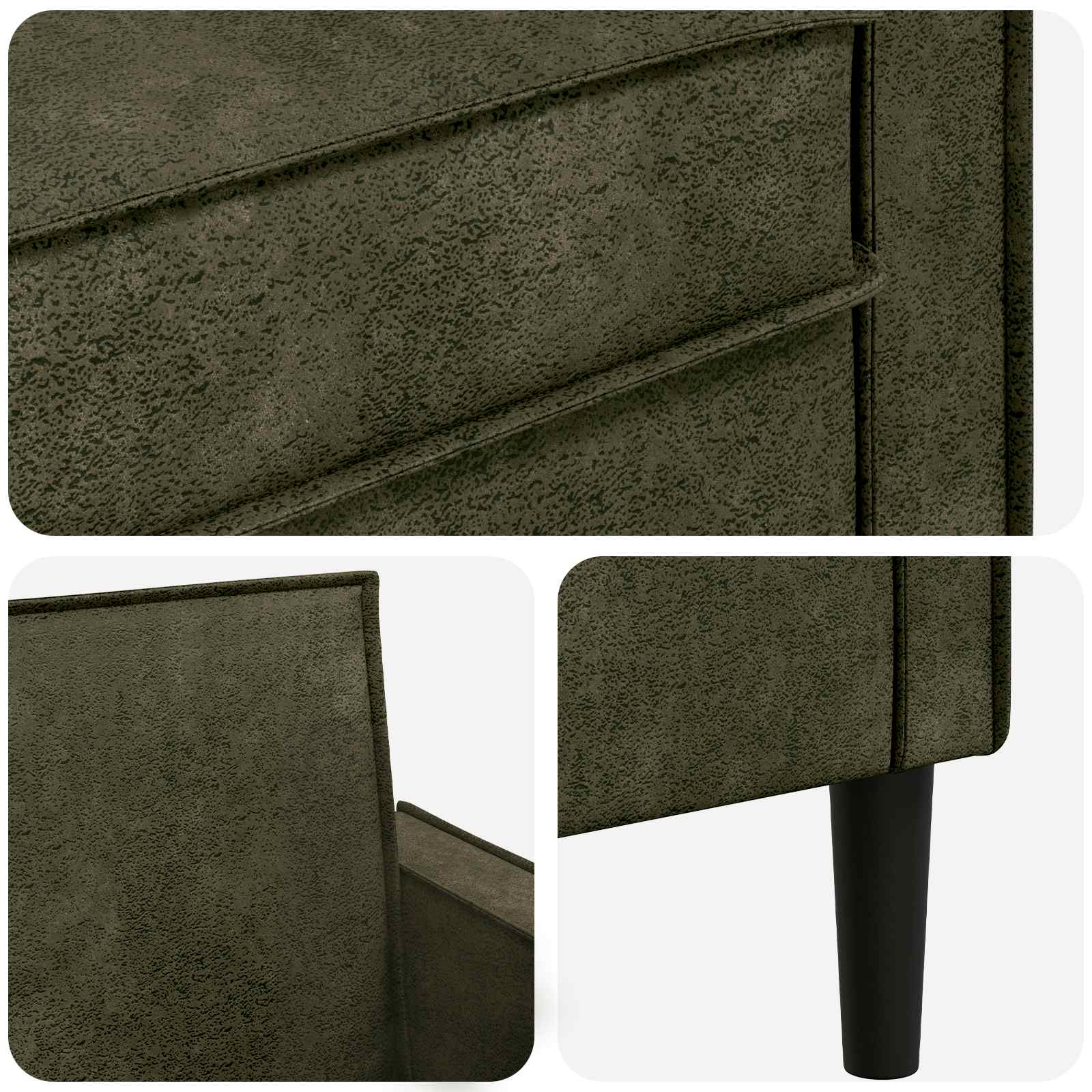 XL fauteuil Legergroen Nep Suede Leer