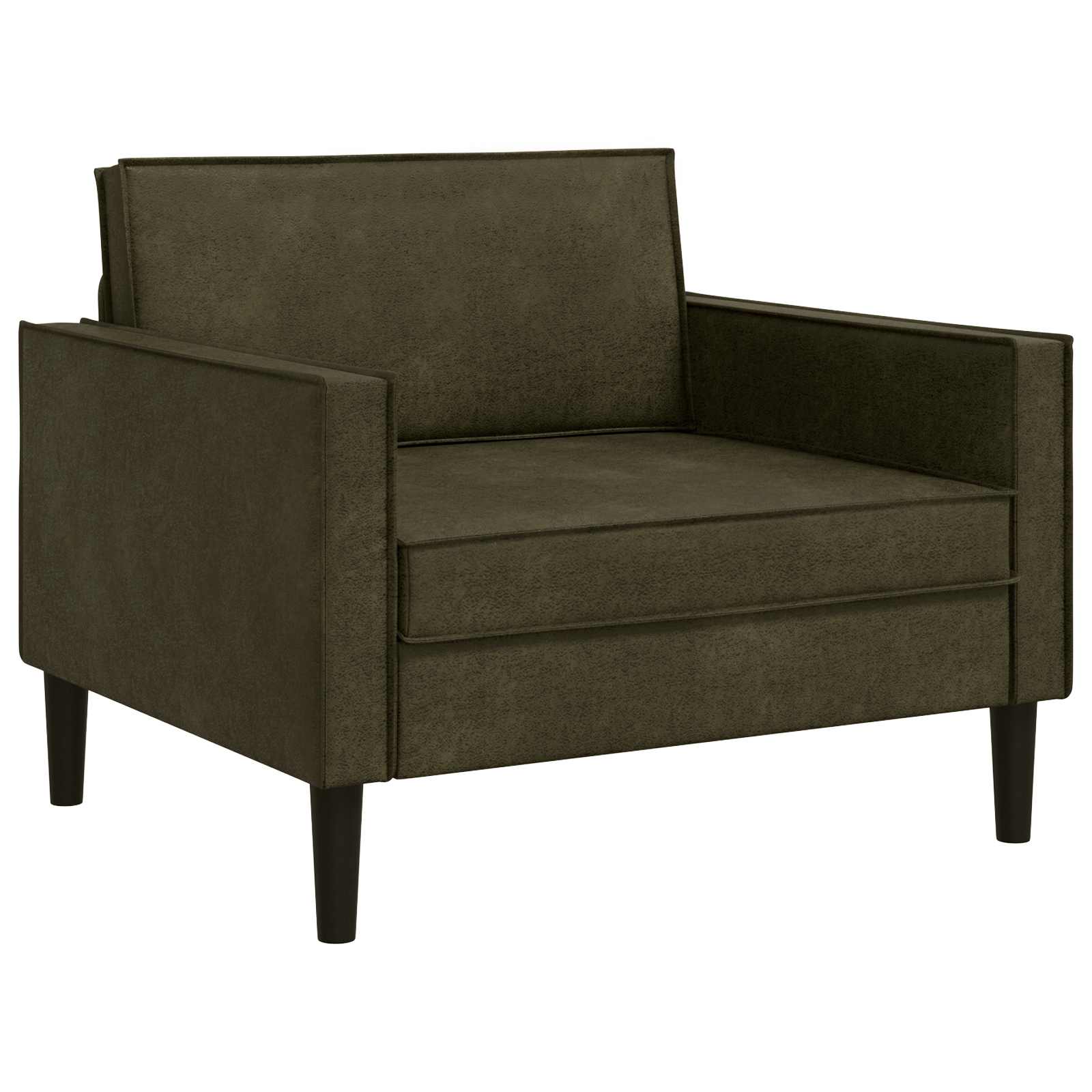 XL fauteuil Legergroen Nep Suede Leer