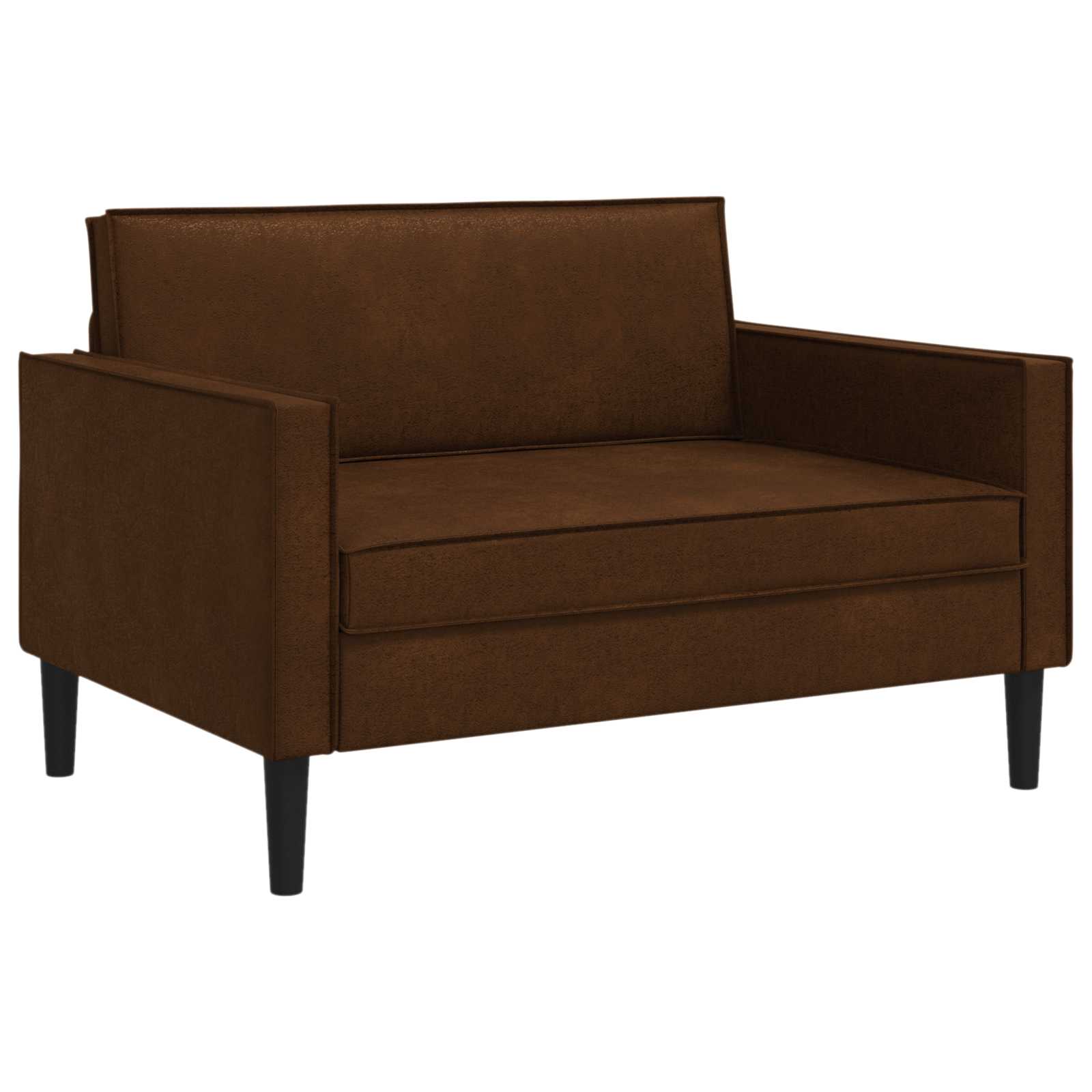 XXL fauteuil Bruin Nep Suede Leer