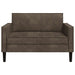 XXL fauteuil Donkergrijs Nep Suede Leer