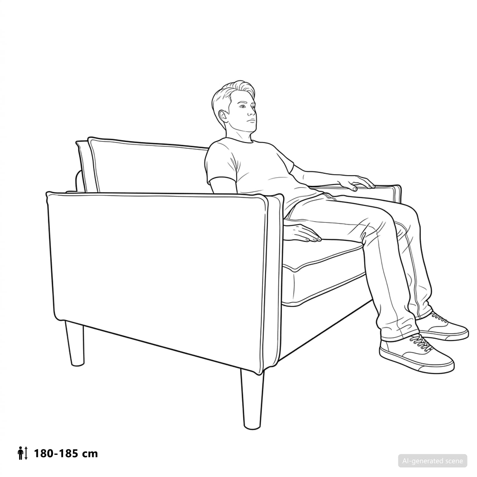 XXL fauteuil Donkergrijs Nep Suede Leer