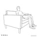 XXL fauteuil Donkergrijs Nep Suede Leer