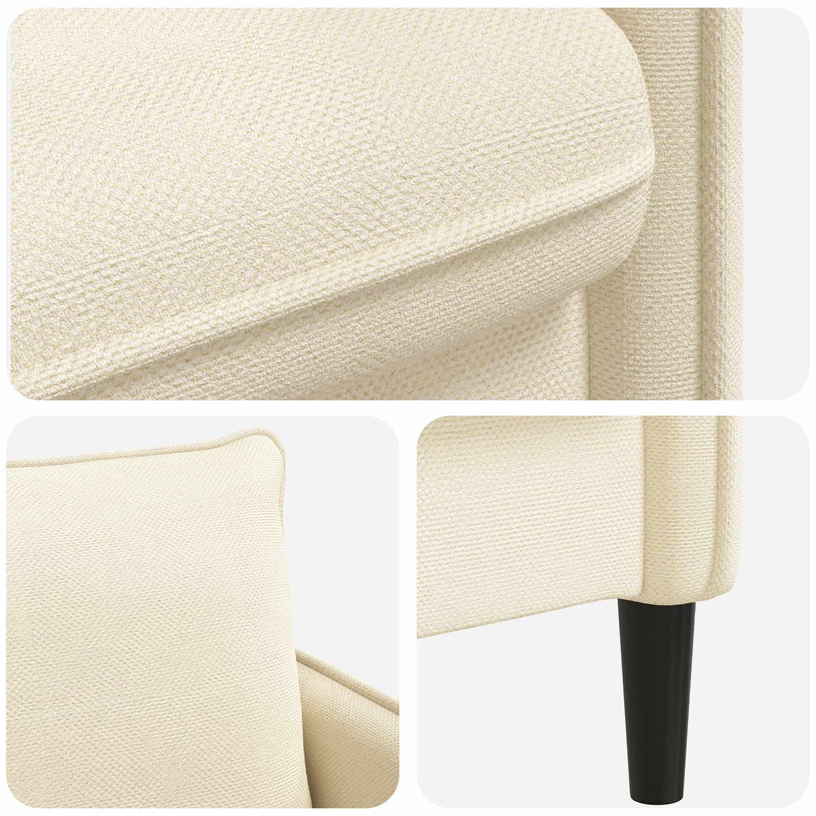 XL fauteuil Crèmekleurig fluweel