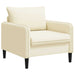 XL fauteuil Crèmekleurig fluweel