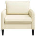 XL fauteuil Crèmekleurig fluweel