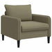 XL fauteuil Kaki fluweel