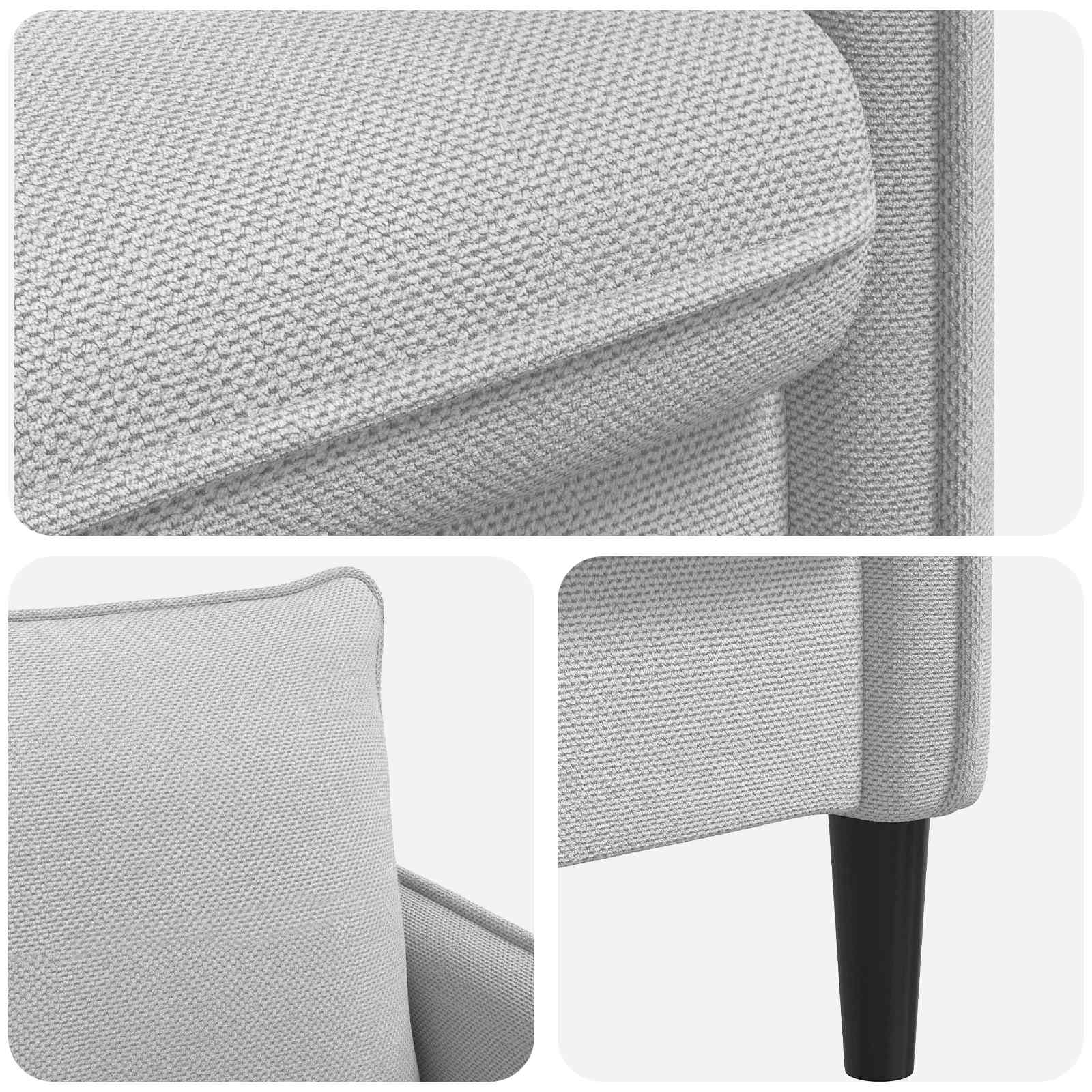 XL fauteuil Lichtgrijs fluweel