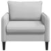 XL fauteuil Lichtgrijs fluweel