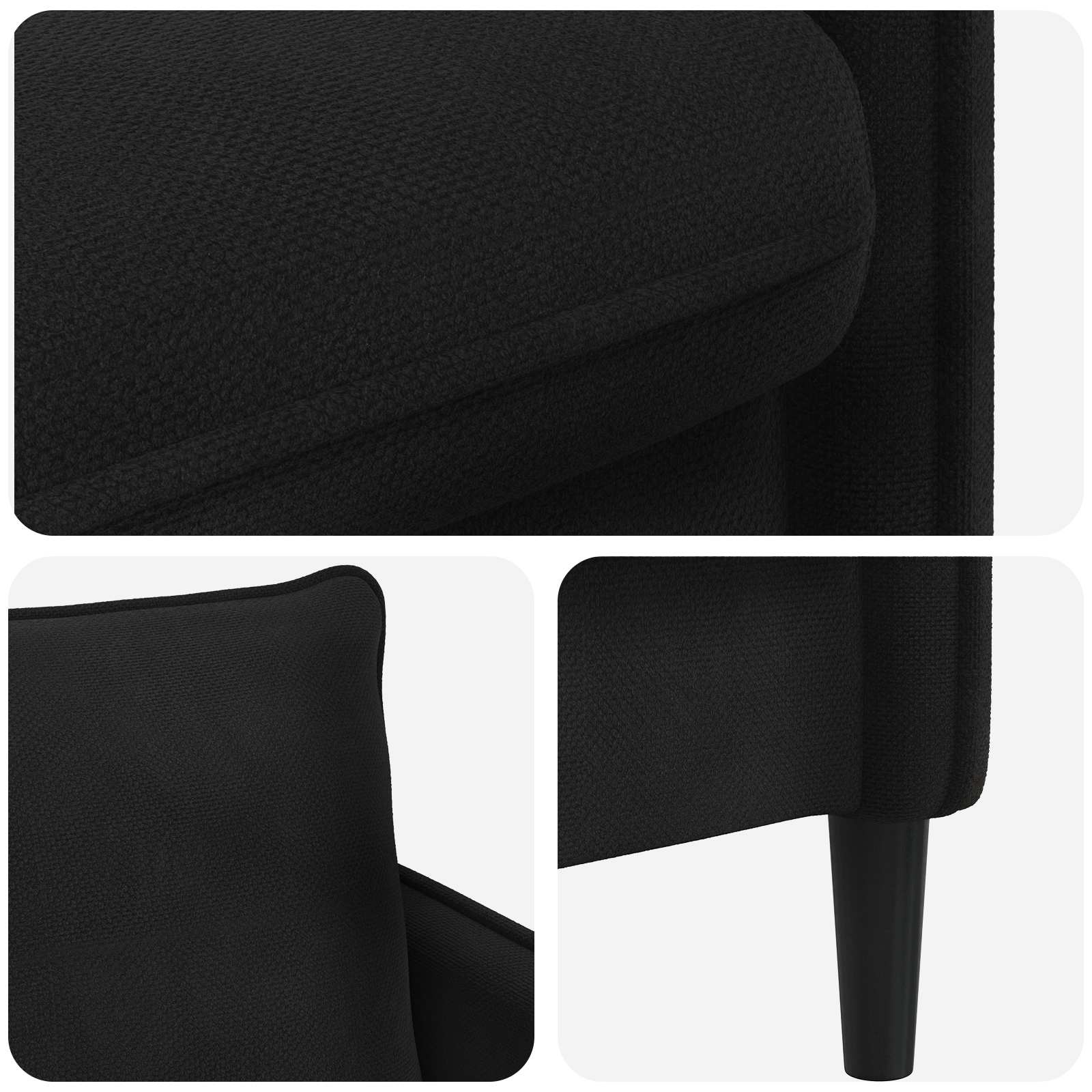 XL fauteuil Zwart fluweel