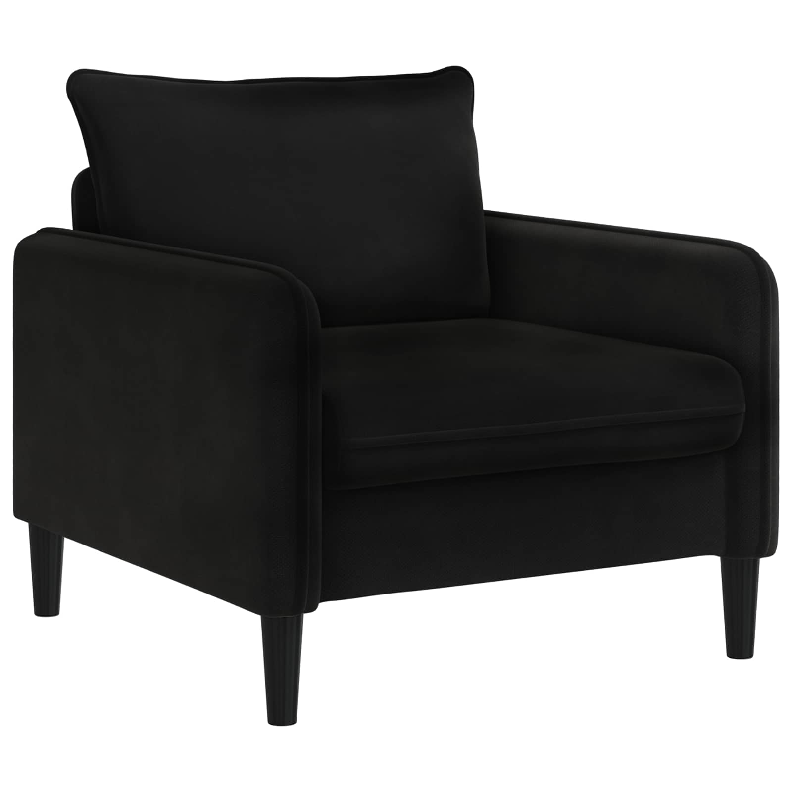 XL fauteuil Zwart fluweel