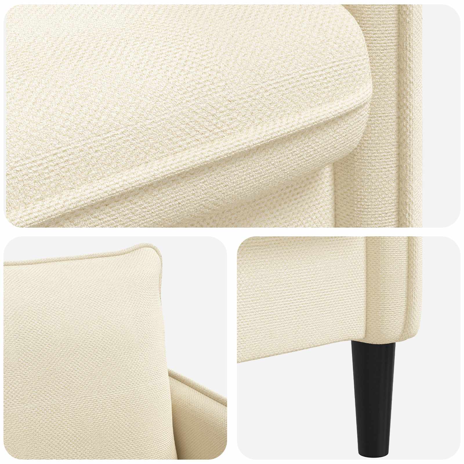 XXL fauteuil Crèmekleurig fluweel
