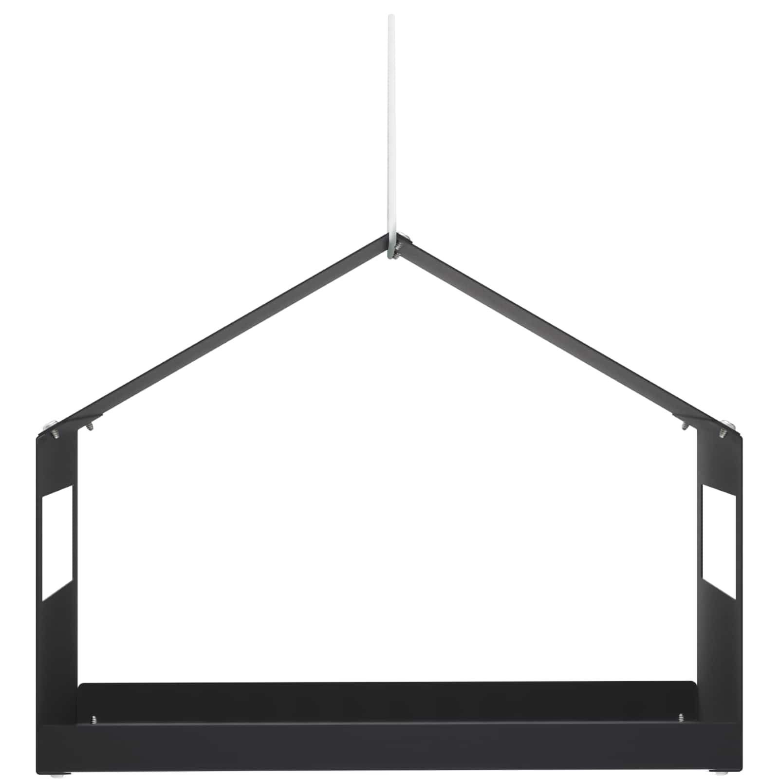 Hangend vogelvoederhuisje Staal Zwart 30 x 23 x 23 cm