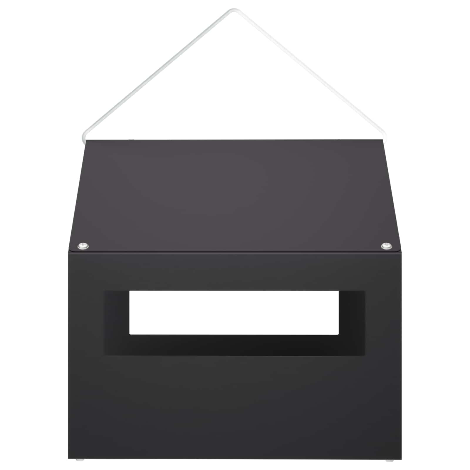 Hangend vogelvoederhuisje Staal Zwart 30 x 23 x 23 cm