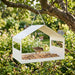 Hangend vogelvoederhuisje Staal Wit 30 x 23 x 23 cm