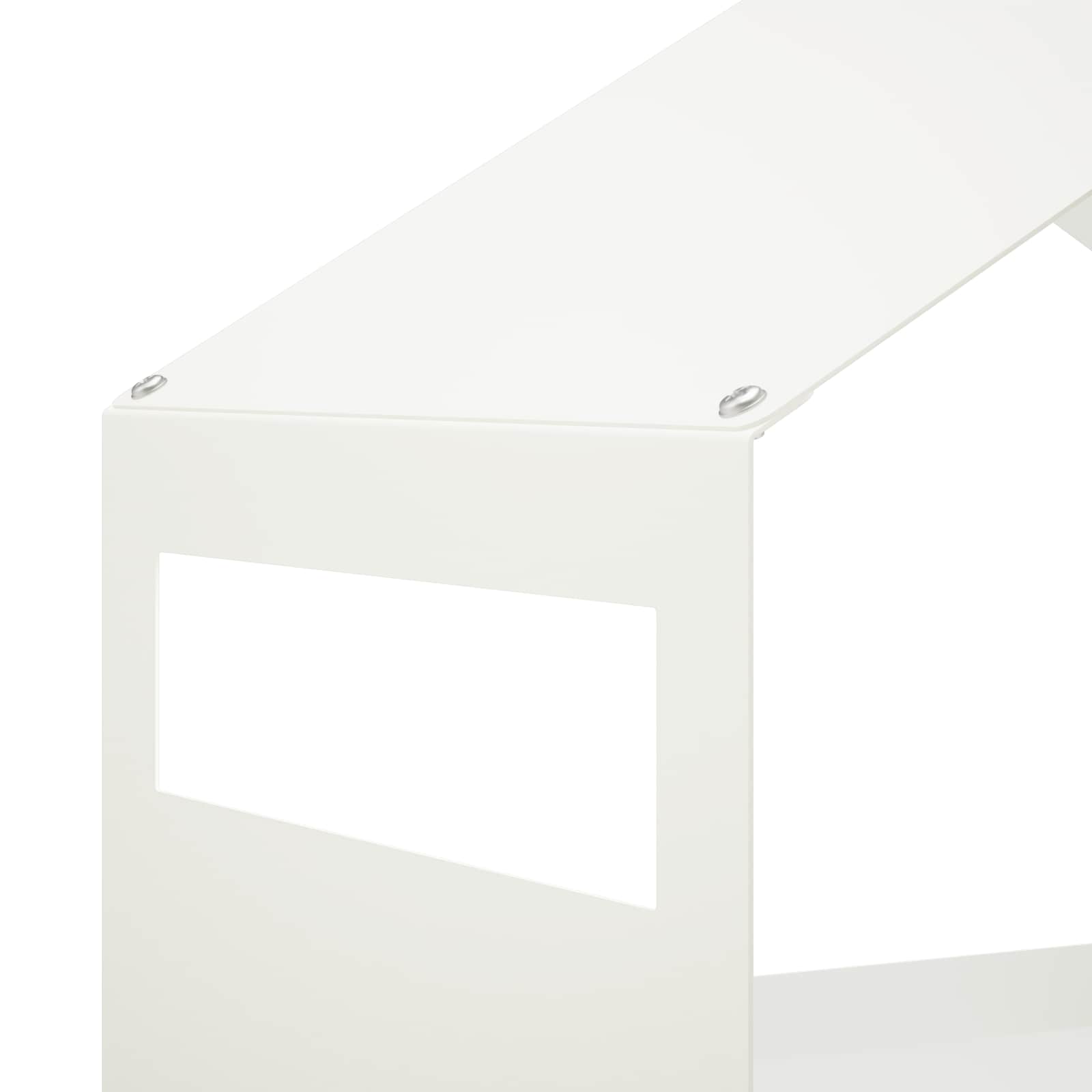 Hangend vogelvoederhuisje Staal Wit 30 x 23 x 23 cm