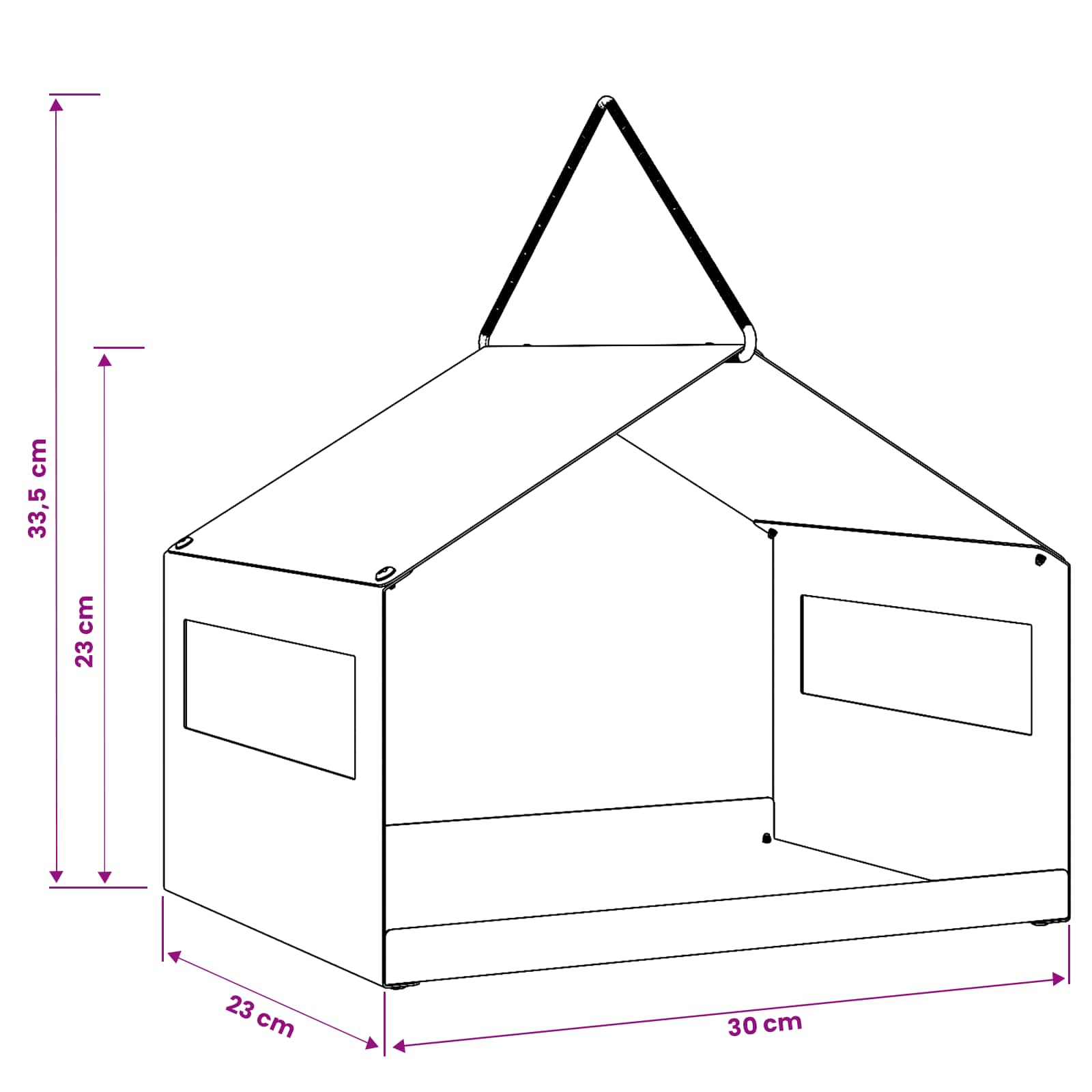 Hangend vogelvoederhuisje Staal Wit 30 x 23 x 23 cm