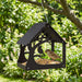 Hangend vogelvoederhuisje Staal Zwart