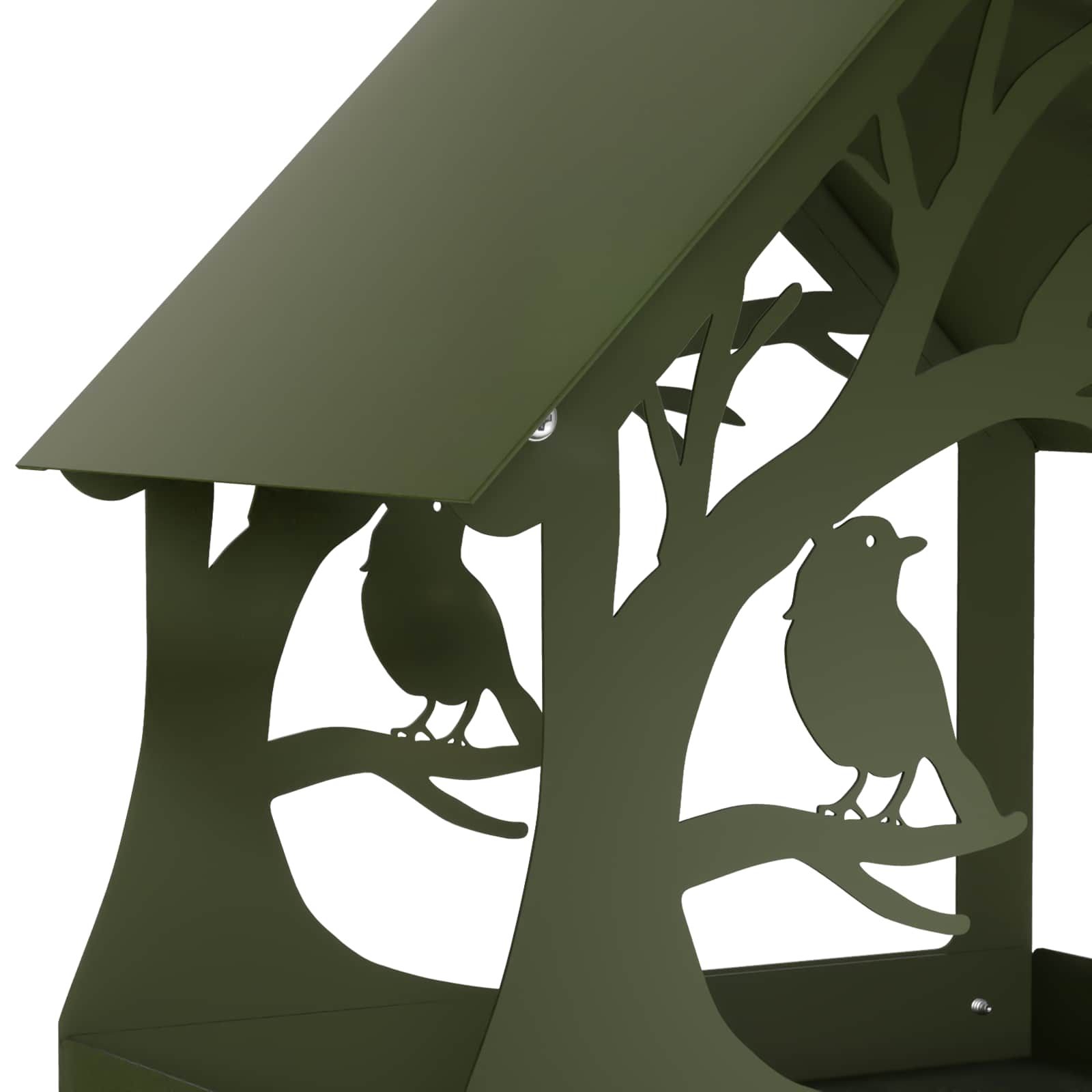 Hangend vogelvoederhuisje Staal Olijfgroen