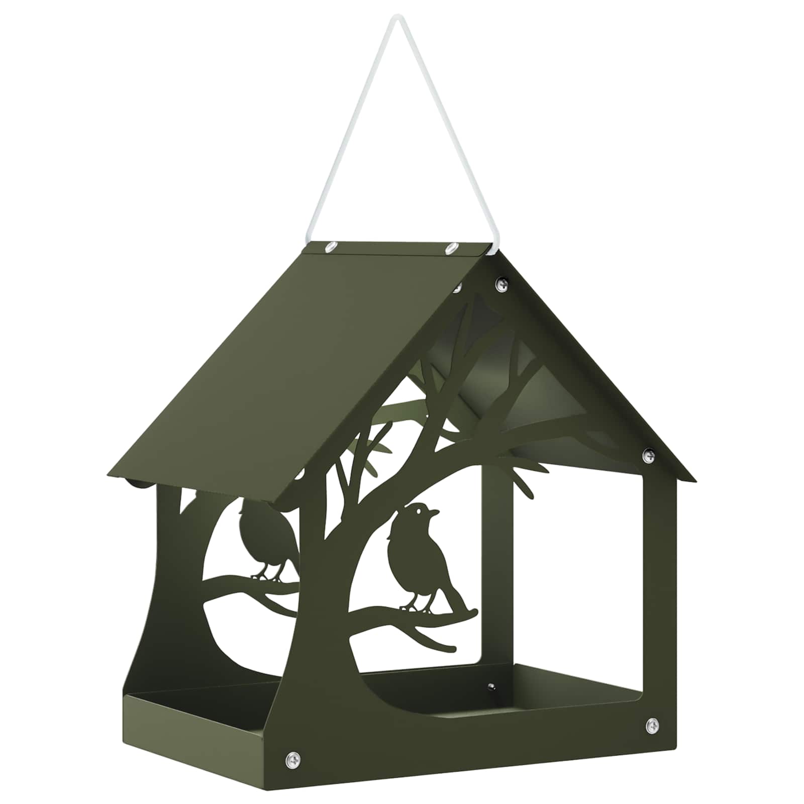Hangend vogelvoederhuisje Staal Olijfgroen